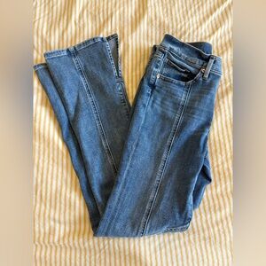 Express Blue Jeans with Ankle Slit Detail 2 Short